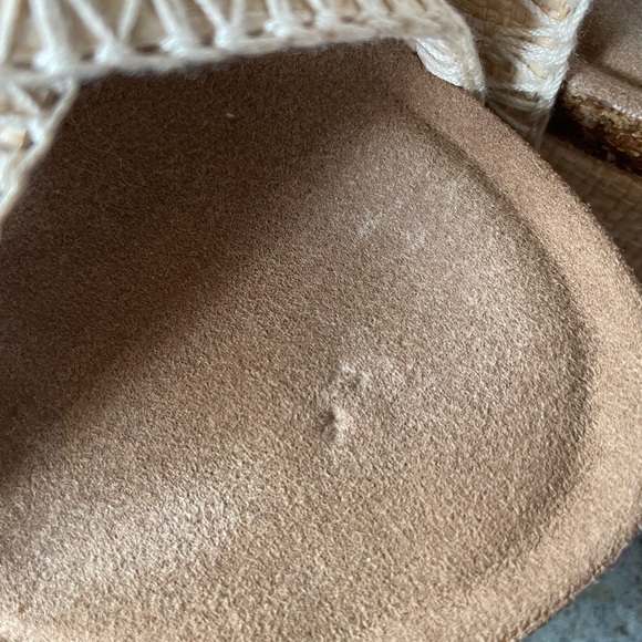 Nina 4 Embroidered Crisscross Flatform – Artisan Slide Sandal in Nude Raffia Sz7 - Picture 5 of 7